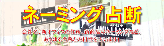 悩める経営者に経営の指針“ネーミング占断”